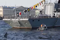 Корвет «Бойкий» в Санкт-Петербурге на дне ВМФ