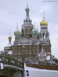 Санкт-Петербург, Петербург зимой, Вид на Спас-на-крови и Мало-Конюшенный мост