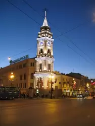 Невский проспект. Здание Думы в Новогоднем наряде