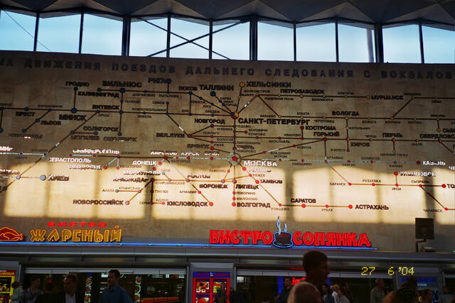 Московский вокзал в Санкт-Петербурге, схема железнодорожных путей