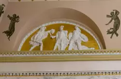 Строгановский дворец, люнеты с рельефными композициями на сюжеты из «Метаморфоз» Овидия в Малой гостиной