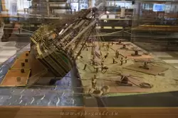 Макет «Килевание 66-пушечного линейного корабля» в Военно-морском музее в Санкт-Петербурге