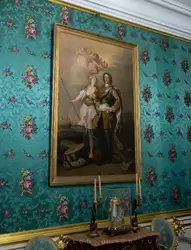 Картина, изображающая Петра I с богиней мудрости Минервой, художник Якопо Амигони, Штандартная
