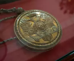 Ковчег золочёной бронзы для сургучной печати с двуглавым орлом