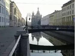 Белые ночи в Санкт-Петербурге, Итальянский мост и храм Воскресения Христова