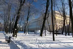 Вид на Русский музей из Михайловского сада