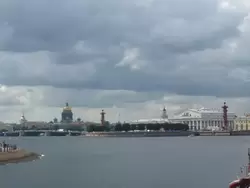 Стрелка Васильевского острова, вид с Петроградки
