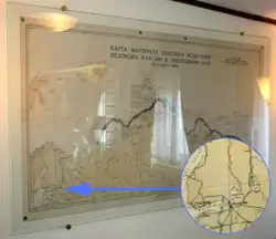 Маршрут ходовых испытаний ледокола «Красин» в 1950 году почему-то нарисован на карте 1937 года, когда Карельский перешеек еще принадлежал Финляндии
