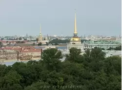 Панорама центра Петербурга с Исаакиевского собора