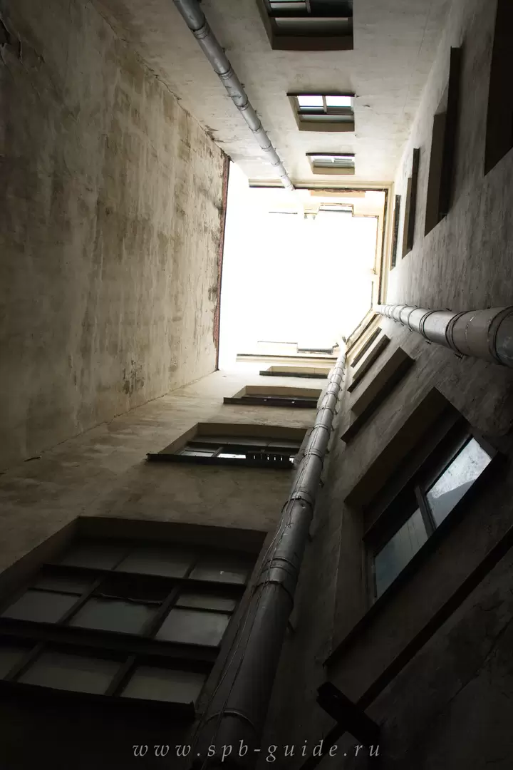 Двор-колодец, доходный дом Ю. Б. Бака