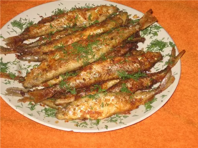 Праздник корюшки, жареная рыбка