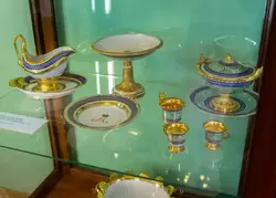 Предметы из Золотого сервиза императрицы Марии Фёдоровны в Гатчинском дворце