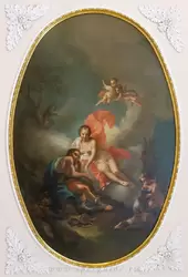 «Селена и Эндимион» — плафон в Мраморной столовой, копия 20 века с оригинала 18 века С. Торелли