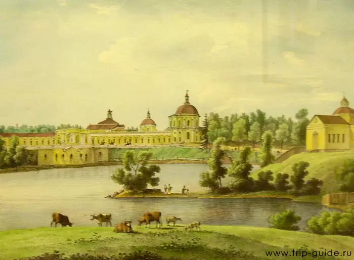«Вид на Большой Ораниенбаумский дворец» рисунок А.Е. Мартынова, 1824 «Вид на Большой Ораниенбаумский дворец» рисунок А.Е. Мартынова, 1824