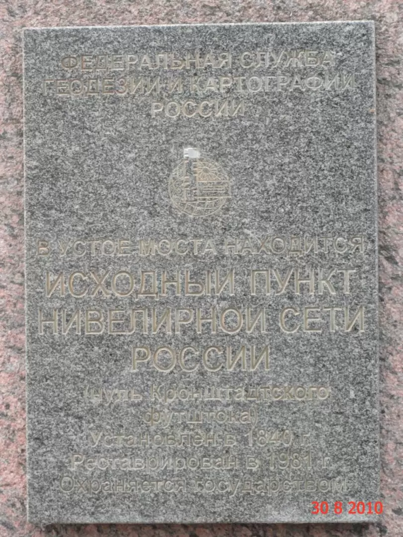 Исходный пункт нивелирной сети России
