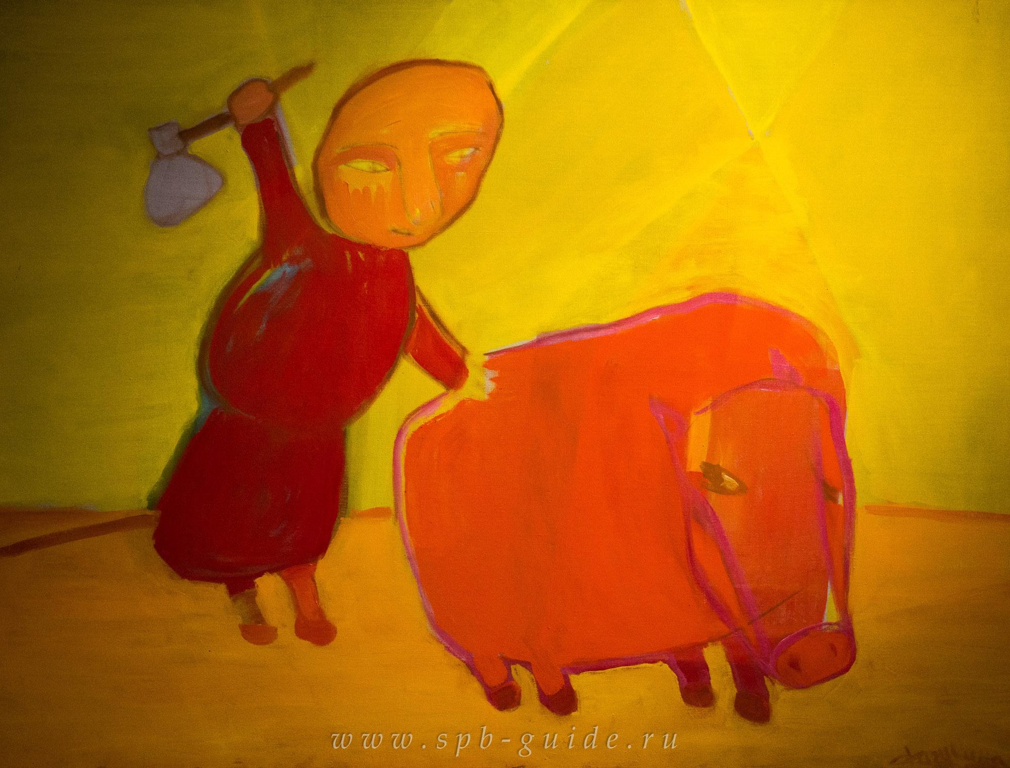 Елена Фигурина «Забивание свиньи», 2000 г. Елена Фигурина «Забивание свиньи», 2000 г.