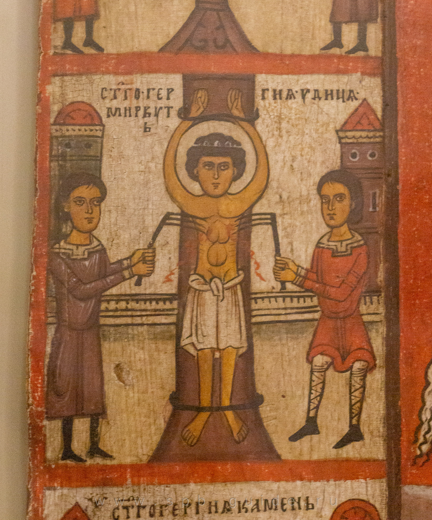 Икона «Чудо Святого Георгия о змие, с житием»