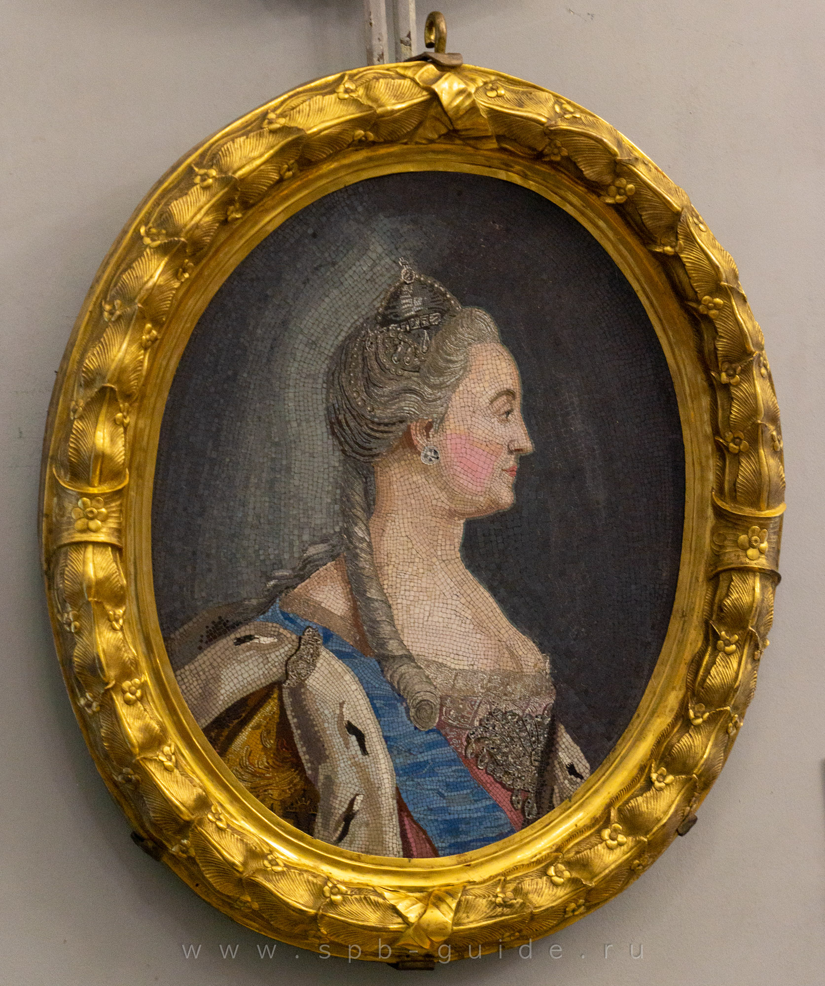 Портрет Екатерины II, мозаика, 1763 Портрет Екатерины II, мозаика, 1763