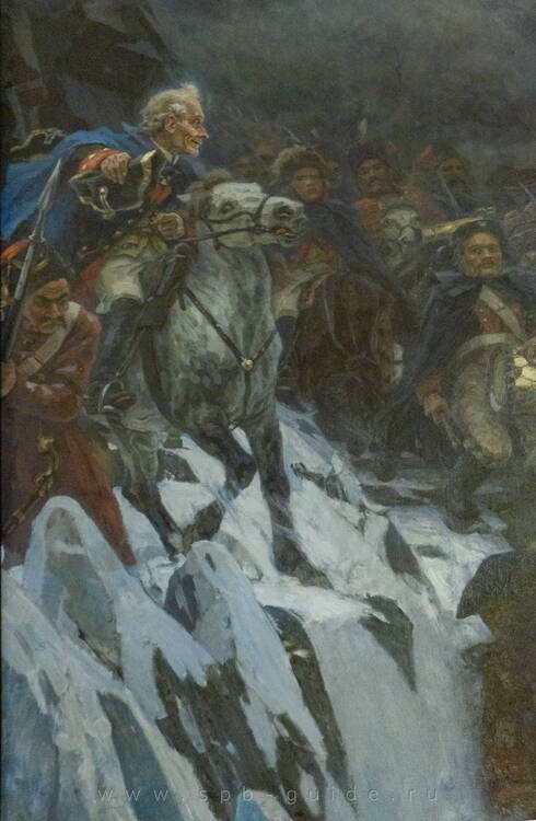 Картина «Переход Суворова через Альпы», Василий Суриков