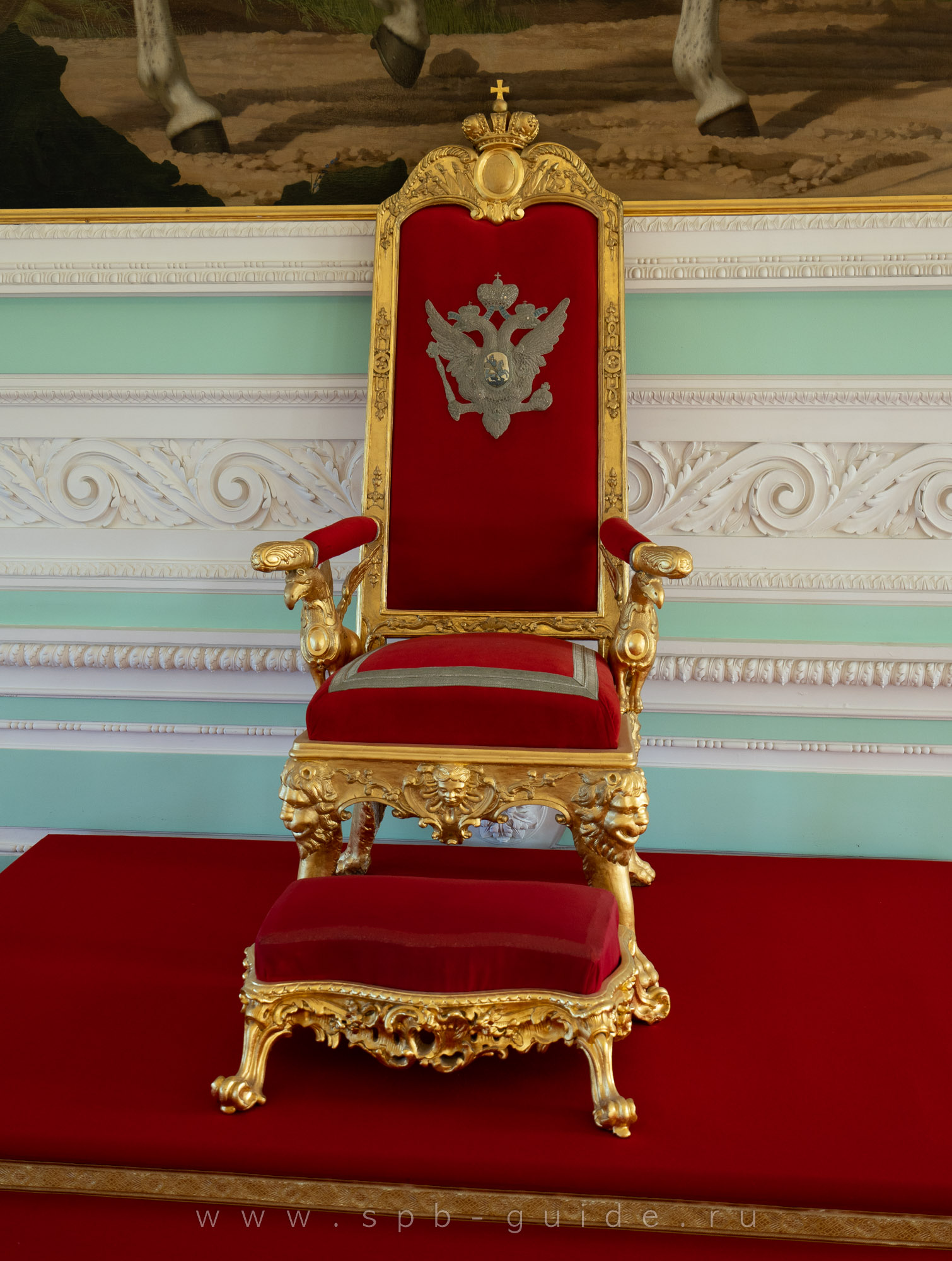 Тронное кресло, Большой дворец в Петергофе Тронное кресло, Большой дворец в Петергофе