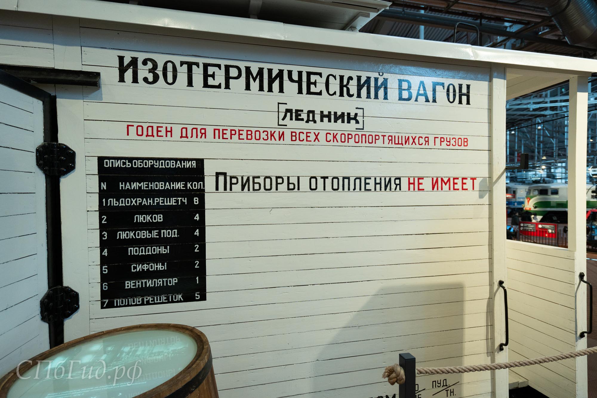 Изотермический вагон (ледник), Железнодорожный музей в Санкт-Петербурге Изотермический вагон (ледник), Железнодорожный музей в Санкт-Петербурге