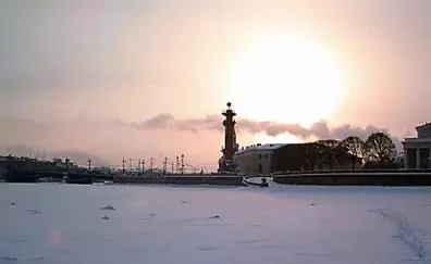 Фотография стрелки Васильевского острова