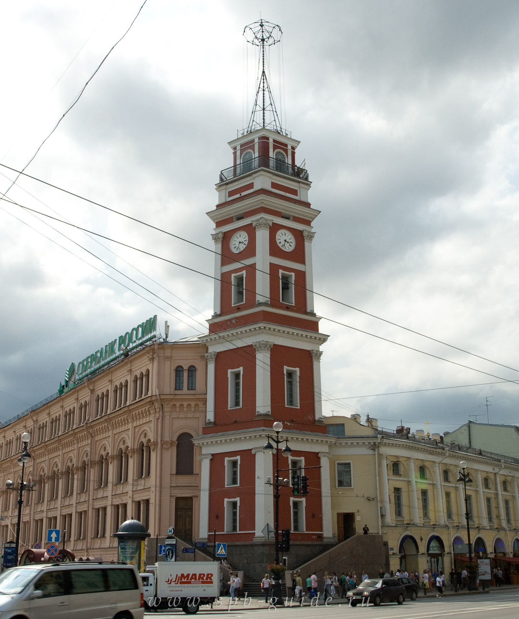 Площадка на думской башне. Думская башня на Невском проспекте.