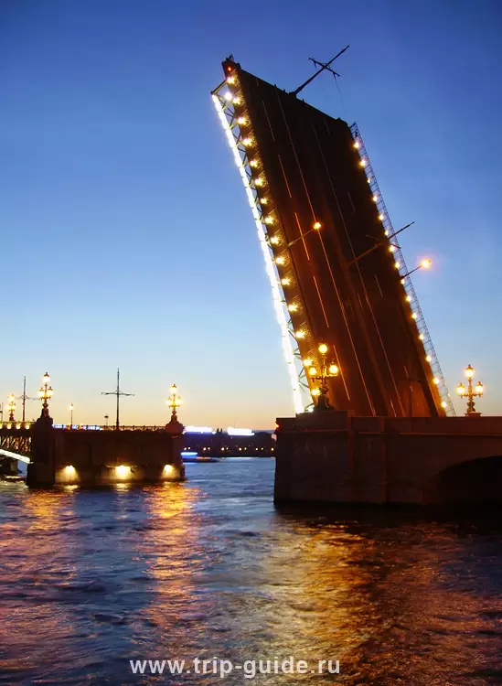 Троицкий мост в СПб, разводной пролёт Троицкий мост в СПб, разводной пролёт