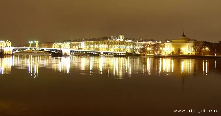 Вид на Эрмитаж и Дворцовый мост Вид на Эрмитаж и Дворцовый мост