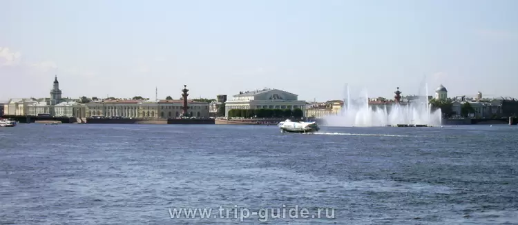 Вид на стрелку Васильевского острова от Троицкого моста Вид на стрелку Васильевского острова от Троицкого моста