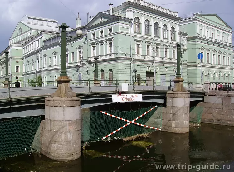 Крюков канал, Торговый мост во время ремонта Крюков канал, Торговый мост во время ремонта