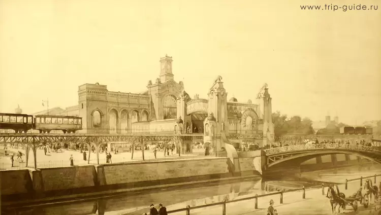 Станция у Варшавского вокзала, 1902 г., рисунок М.С. Лялевича