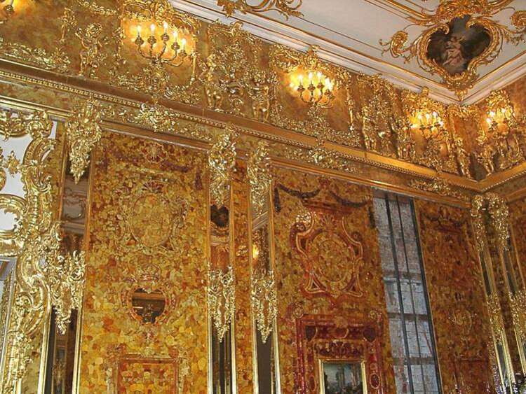 Янтарная комната в Пушкине: история и фото легендарного шедевра ...