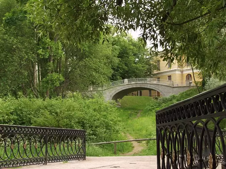 Павловск, вид с Черного моста на Мост через овраг Павловск, вид с Черного моста на Мост через овраг