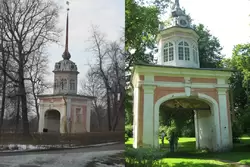Почётные ворота Петерштадта зимой и летом