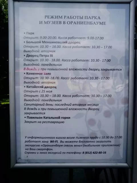 Режим работы музеев Режим работы музеев
