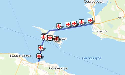 дамба спб на карте