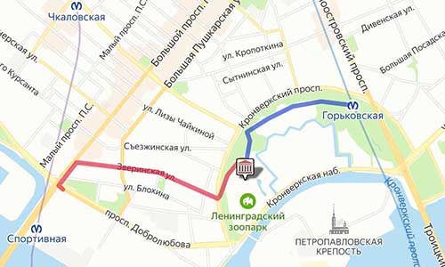 Московский зоопарк метро карта